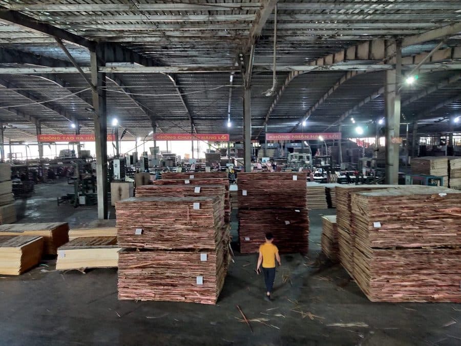 LELOI wood factory in Vietnam — production line 1
