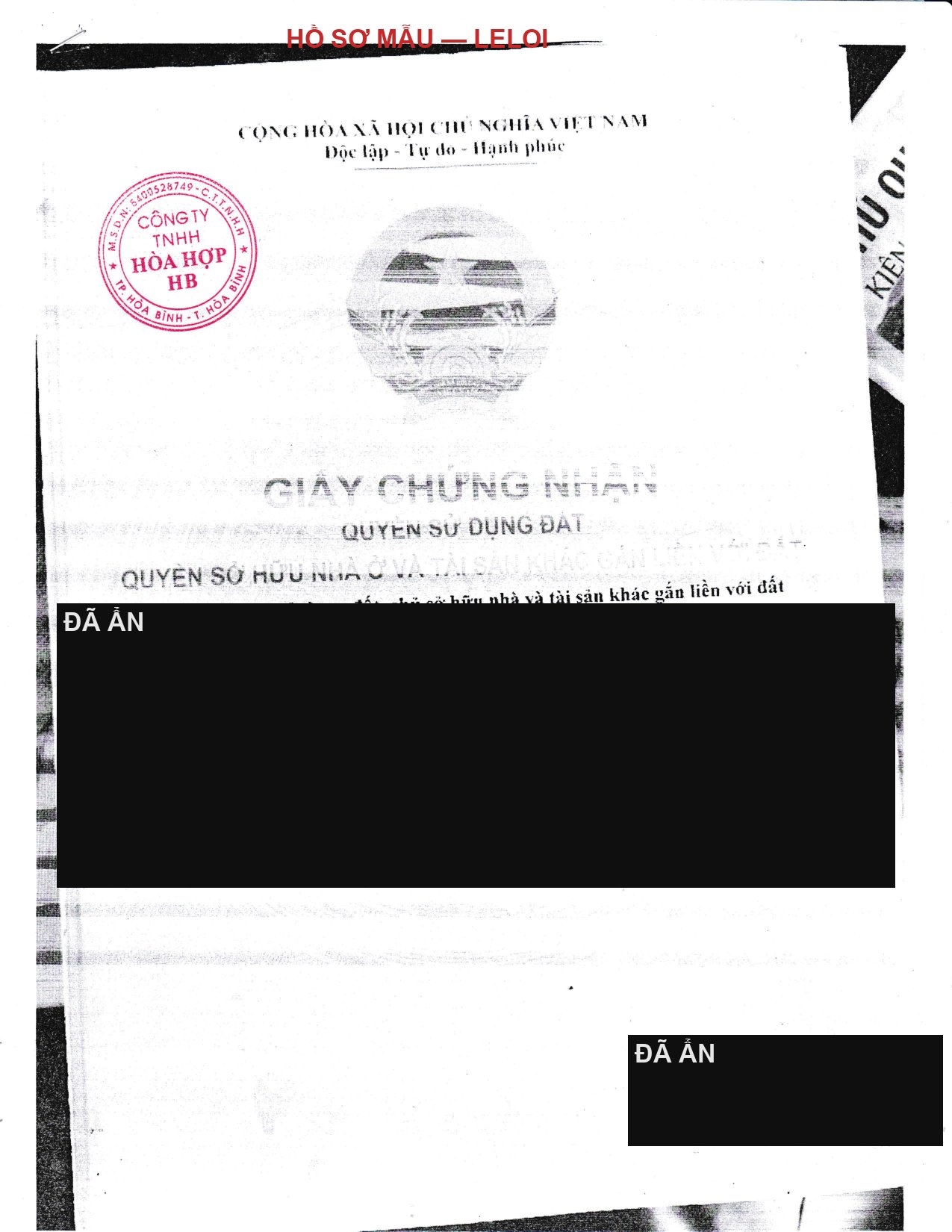Land-use right certificate (sổ đỏ)